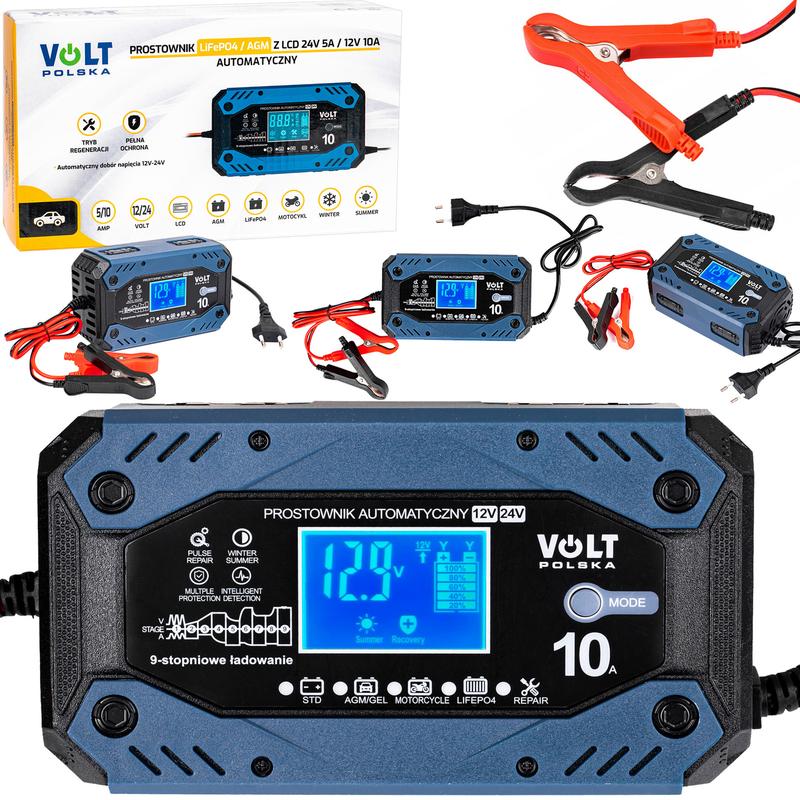 Podłączenie prostownika do akumulatora